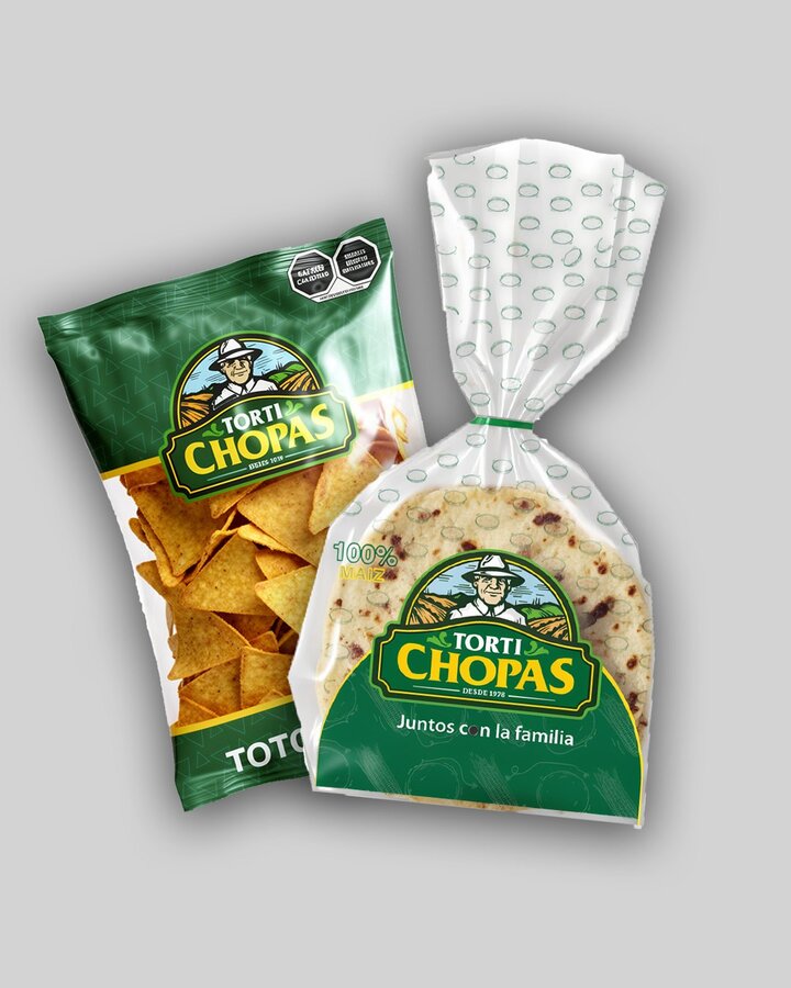 Torti Chopas packaging